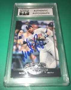 HOF Wade Boggs Boston Red Sox Signed Baseball Card Authentic Autograph Slabbed - Picture 1 of 1