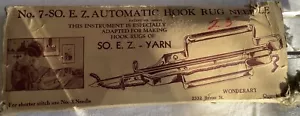 Vintage Wonderart No. 7 - SO. E. Z. Automatic Hook Rug Needle with original box - Picture 1 of 5