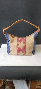 ISABELLA FIORE Y2K American Flag Shoulder Bag Purse Studded LEATHER Stars - Picture 1 of 13