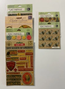 K & Company Clearly Yours Epoxy Stickers-Tim Coffey, Elizabeth Brownd, Americana - Picture 1 of 15