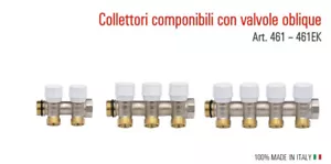 Collettore SANITARIO componibile attacco 3/4"-24x19 con etichette rosse/blu - Foto 1 di 8