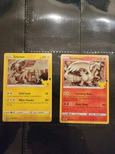 Pokemon Celebrations Reshiram 002/Zekrom 010 Set NM - Picture 1 of 2