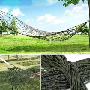 Einzelhängematte Outdoor Camping Outdoor Zubehör Bold Mesh Hängematte Nylonseil - Bild 1 von 18
