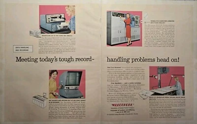 Sistema de dibujo de microfilm Recordak RELIANT LODESTAR DACOM anuncio impreso vintage 1961 - Imagen 1 de 4