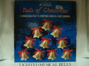 MR CHRISTMAS HOLIDAY BRASS BELLS 4 PART HARMONY W/BOX WORK PERFECT 15 SONGS - Picture 1 of 5
