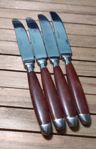 4 cuchillos HAMPTON SILVERSMITHS HSV63 Bistro marrón asas - Imagen 1 de 4