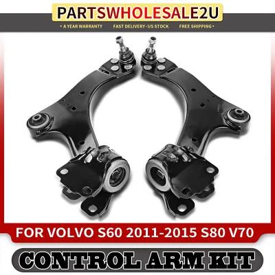2x Front Lower Control Arm & Ball Joint for Volvo S60 2011-2015 V60 2015-2018 - Image 1 of 4