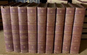 Harvard Classics 1909 Vol 1-10 no 4 Lot 9 Antique Books Franklin Penn Plato - Picture 1 of 13