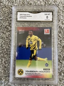 2020-21 Topps Now Bundesliga #71 Youssoufa Moukoko RC Borussia Dortmund GMA 8 - Picture 1 of 1