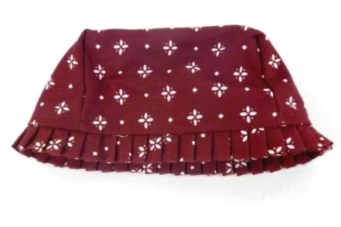 Longaberger Traditional Red Small Saffron Basket Liner Cotton Floral White USA Cover