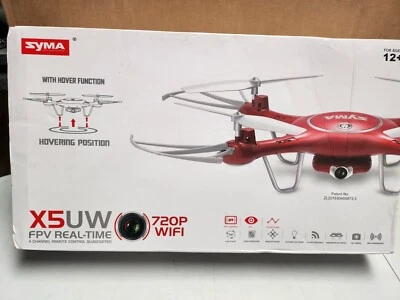 SYMA X5UW DRONE WiFi- FPV Real time Remote or Smart phone control 720p HD Camera - Image 1 of 4