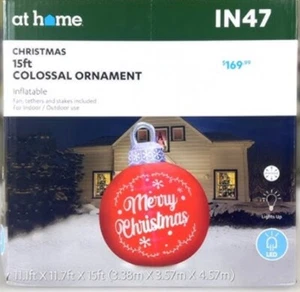 15’ Foot Tall Christmas ORNAMENT Inflatable GIANT YARD DECOR NEW! Rare find! - Picture 1 of 2