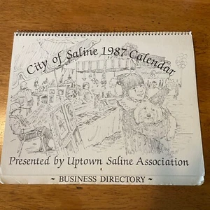 Business Directory Calendar 1987 City Of Saline - Picture 1 of 15