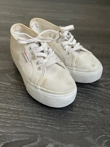 SUPERGA Damen Sneaker, weiß, dicke Sohle, Gr. 39, stark getragen - Bild 1 von 12