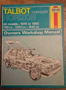 Talbot / Chrysler Horizon 1978 - 1987 Haynes Workshop Manual #473 - Picture 1 of 1