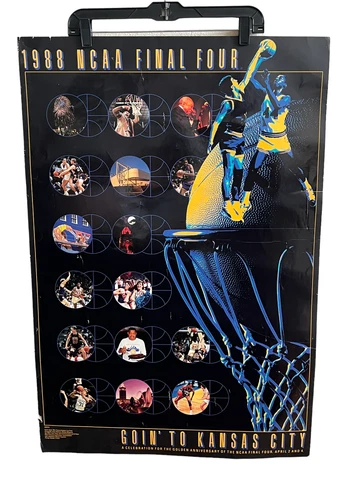 NCAA Vintage Final Four Championship Poster Kansas City 1988 34" x 22" Cover