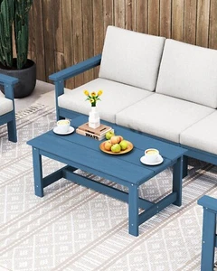 SERWALL Patio Coffee Table In Blue. High Quality And Waterproof. Brand New - Picture 1 of 7