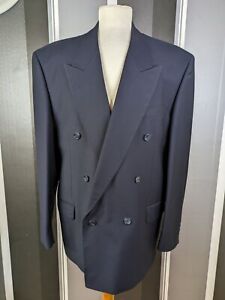 YSL Vintage Yves Saint Laurent Suit Mens 54R W36 L32 Wool 2 Piece 1980s Faulty