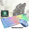 Wired LED Backlit Usb Gaming Keyboard + Gamer Mouse Sets for PC Laptop PS4