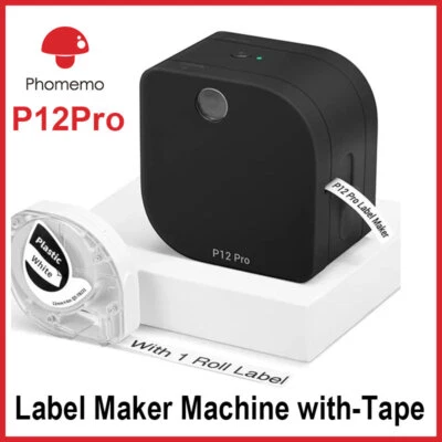Phomemo P12Pro Bluetooth Thermotransfer Etikettendrucker + Lithiumbatterie 91221 - Bild 1 von 4