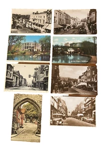 x 10 Vintage Postcard - Guildford, Surrey High Street etc - Picture 1 of 6
