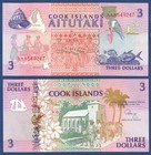 COOK ISLANDS 3 Dollars (1992)  UNC  P.7
