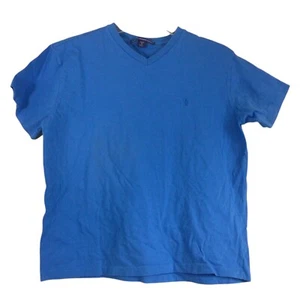 Ralph Lauren Sport 100 % Baumwolle V-Ausschnitt Tee T-Shirt mit besticktem Pony Größe Large - Bild 1 von 3