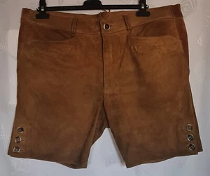 PANTALONES VINTAGE SPIETH&WENSKY TRACHTEN OKTOBERFEST DIRNDL CUERO HOMBRES: US XL42/EU52 - Imagen 1 de 5