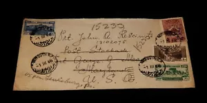 Vintage Cover, LEBANON, 1948 Multi-Stamped To Fort Meade Stockade,Forward US Pen - Picture 1 of 9