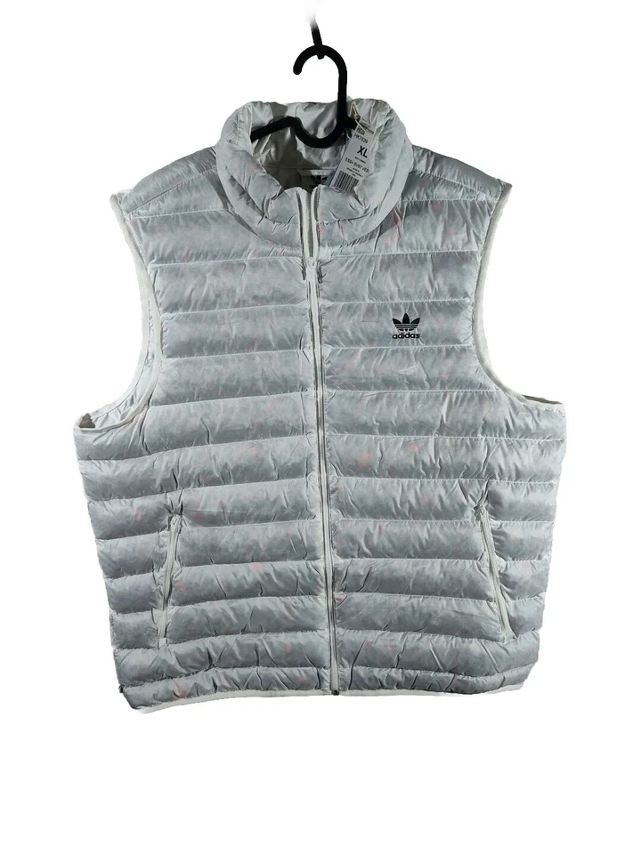 Adidas Originals Mens Vest Puffy Puffer Polyester Ess Suit Vest XL Vest White