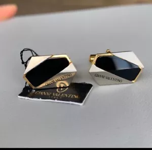 NEW Gianni Valentino silver-gold tone cufflinks - Picture 1 of 3