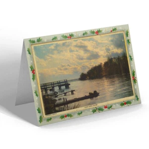 CHRISTMAS CARD Vintage Ireland - Lough Neagh, Antrim (b) - Picture 1 of 1