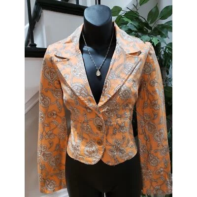 Blazer Hot Kiss para mujer coral cachemir forrado un solo pecho tres botones talla M Foto 1 de 4