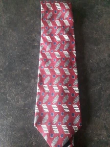 Savile Row Geometric Necktie Length 55.5" 3.5" Wide 100% Silk - Picture 1 of 4