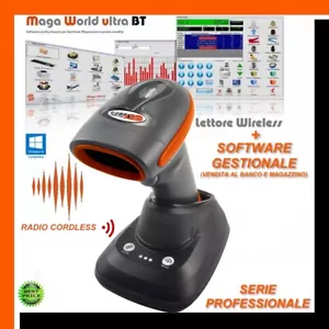 LETTORE Barcode codice codici barre professionale Wireless programma Magazzino - Foto 1 di 12
