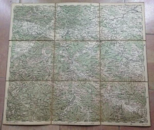 BOSNIA & HERZEGOVINA BROD & environs dated 1879 DETAILED ANTIQUE MAP ON LINEN - Picture 1 of 9