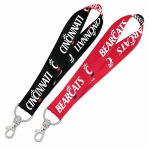 CINCINNATI BEARCATS 2 SIDED WRISTLET LANYARD KEYCHAIN 1" WIDTH W/ CLASP - Picture 1 of 1