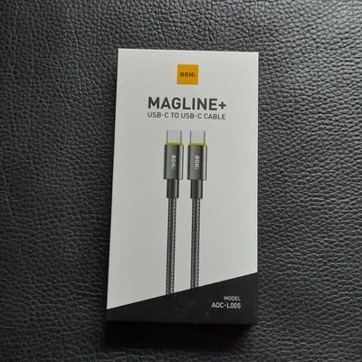 AOHI Magline+ USB-C to C 100W Fast Charging Cable | Braided | Durable | Black - Image 1 of 4