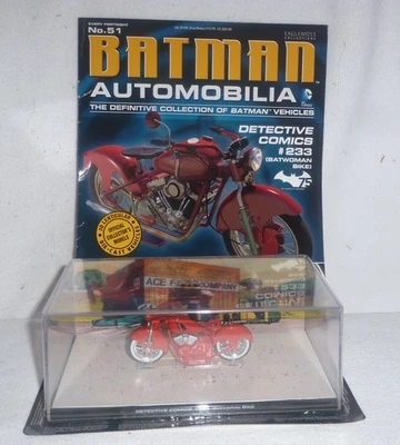 DC Comics Batman Automobilia 1/43 Diecast w/mag #51 Batwoman Bike Detective #233 - Image 1 of 4