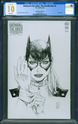 Batman & The Joker 5 CGC 10.0 Silvestri Batgirl 1:50 Sketch Variant 5/23 up 9.8 - Image 1 of 2