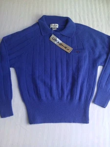Suéter Vintage Cristal Grande Corderos Lana Angora Cuello Preppy Acogedor Oficina Nuevo - Imagen 1 de 11