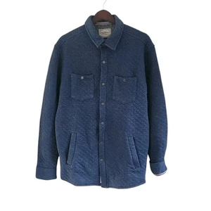 Flag & Anthem Alloway Quilted Shirt Jacket Blue Snap Front New Size L - Picture 1 of 10