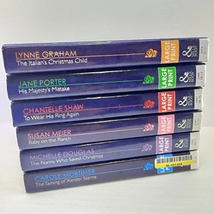 6x Mills & Book Large Print Romance Baby on the Ranch Love Sexy Book Bundle - Picture 1 of 16
