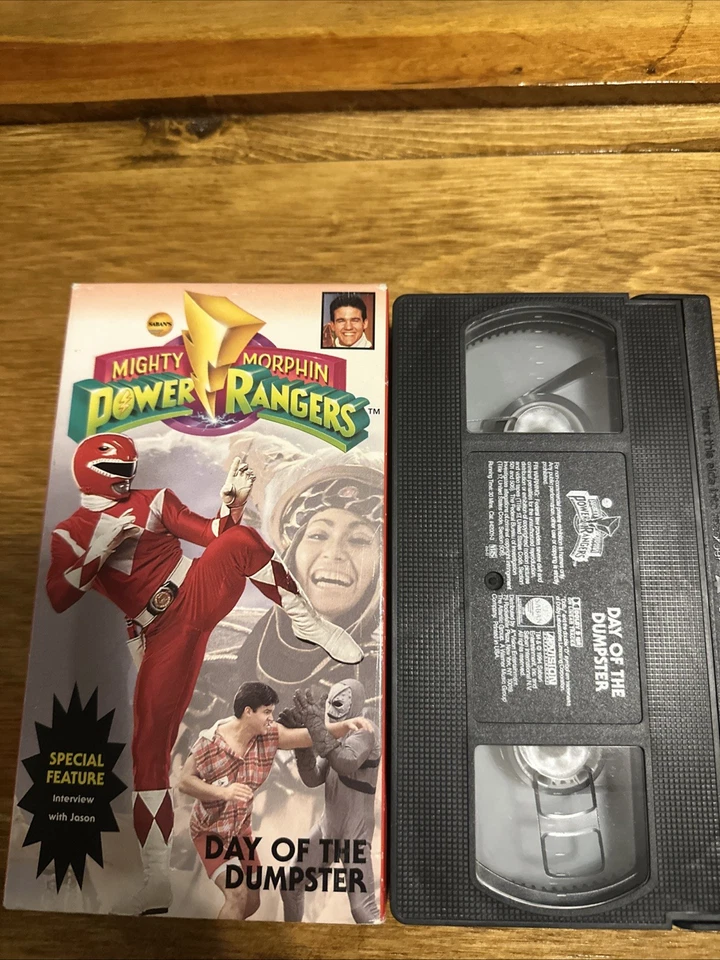 Mighty Morphin Power Rangers Day Of The Dumpster VHS Tape 1994 Interview Jason Foto 1 de 1