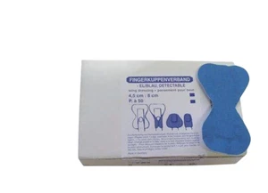 2x50 Detectable Fingerkuppenverbände 8,0x4,5 cm – wasserfest/elastisch, blau - Bild 1 von 2