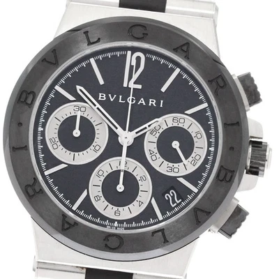 Reloj automático para niños BVLGARI Diagono DG37SCCH cronógrafo esfera negra_882446 Foto 1 de 4