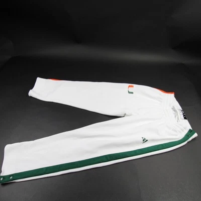Miami Hurricanes adidas Athletic Pants Men's White/Green Used - Image 1 of 4