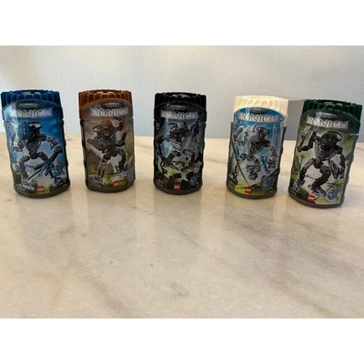 Lego Bionicle:Whenua,Nokama,Onewa,Matau,Nuju(8737-41)Toa Hordika Canister-Set 5 - Image 1 of 2