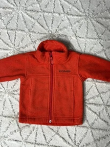 Columbia Kleinkind Fleecejacke - Größe 18M - rot durchgehender Reißverschluss *LESEN - Bild 1 von 10
