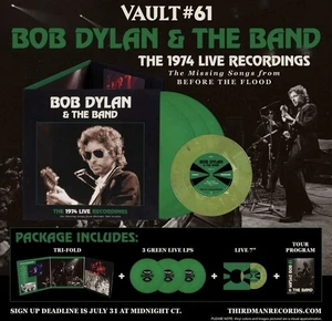 Bob Dylan TMR Vault #61 / Missing Songs From Before The Flood 3xLP & 7”Green NEW - Picture 1 of 1